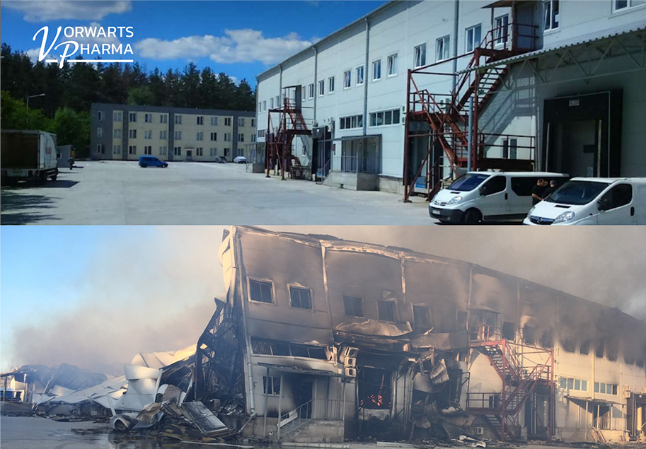 Знищений склад із річним запасом продукції компанії Vorwarts Pharma 